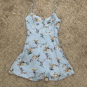 Spaghetti Strap Fairy Dress Womens Small Blue Floral Melloday * See Description